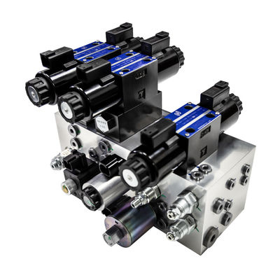 Aluminum 6061 7075 Hydraulic Manifold Integrated Hydraulic Valve Solenoid Valve