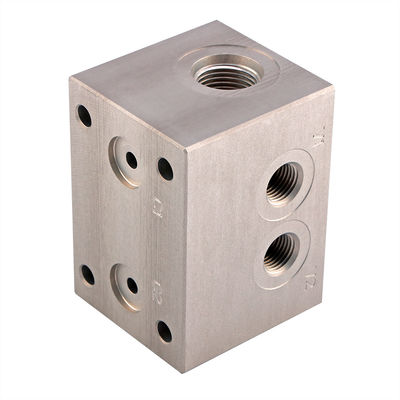 Aluminum Hydraulic Manifold Threaded Cartridge Valve Manifold CNC Machining Services