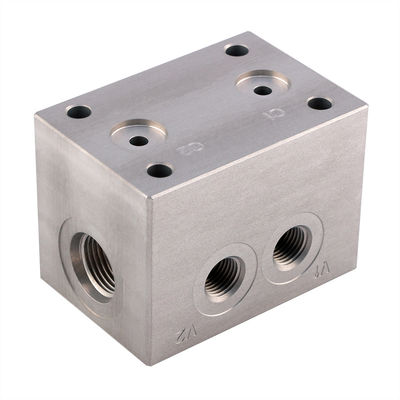 Aluminum Hydraulic Manifold Threaded Cartridge Valve Manifold CNC Machining Services