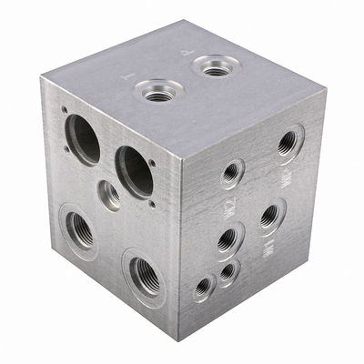 Aluminum Hydraulic Valve Manifold Block CNC Turning Milling For Industrial Machinery