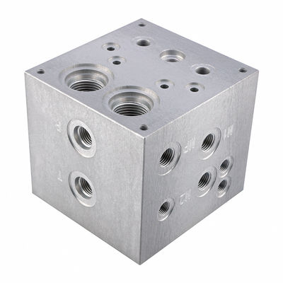 Aluminum Hydraulic Valve Manifold Block CNC Turning Milling For Industrial Machinery