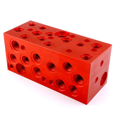 Custom Hydraulic Manifolds CNC Machining Anodized Solenoid Valve Manifold