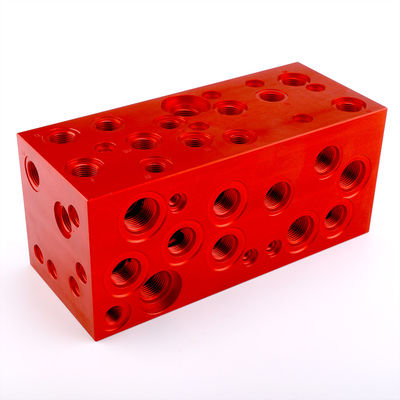 Custom Hydraulic Manifolds CNC Machining Anodized Solenoid Valve Manifold