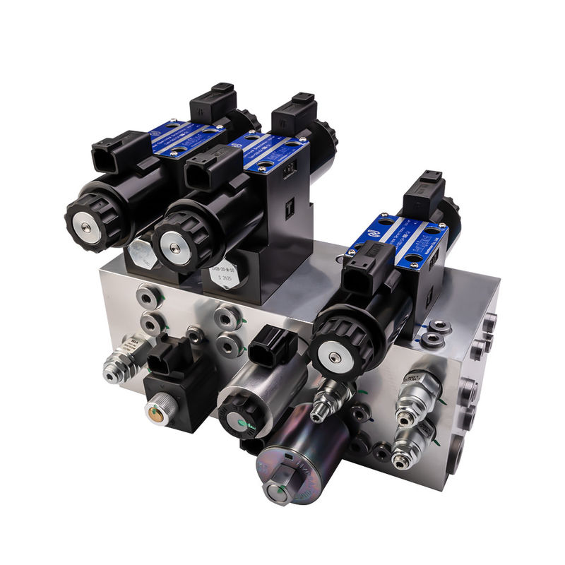 Aluminum 6061 7075 Hydraulic Manifold Integrated Hydraulic Valve Solenoid Valve