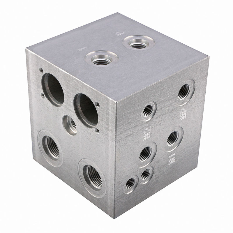 Aluminum Hydraulic Valve Manifold Block CNC Turning Milling For Industrial Machinery