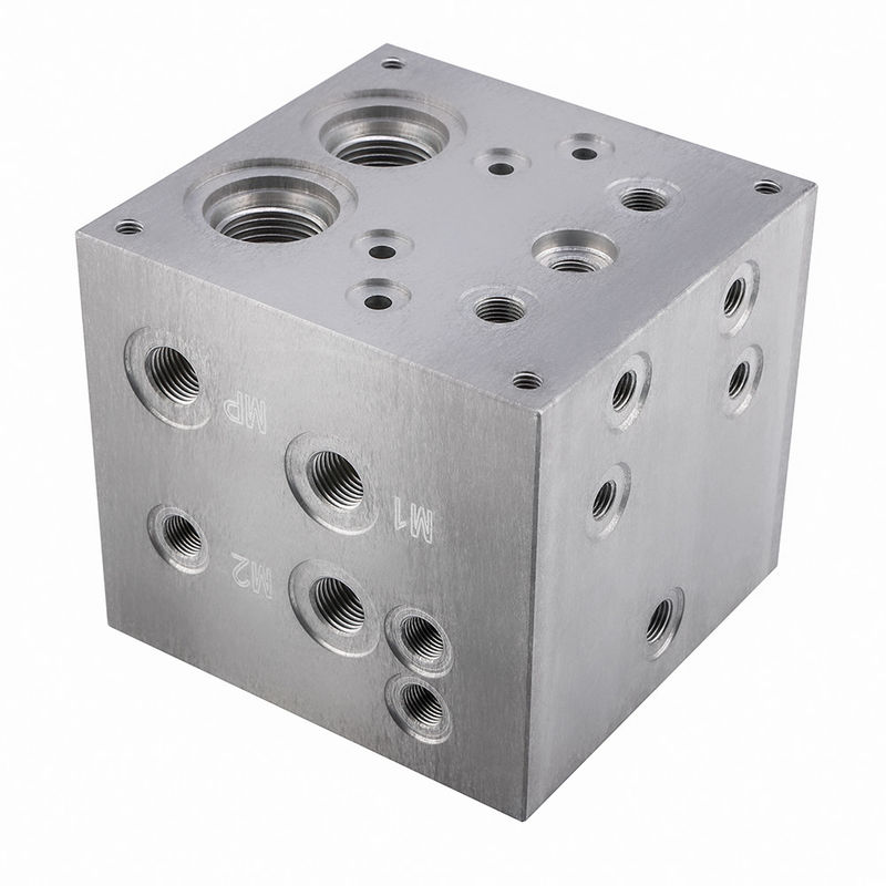 Aluminum Hydraulic Valve Manifold Block CNC Turning Milling For Industrial Machinery