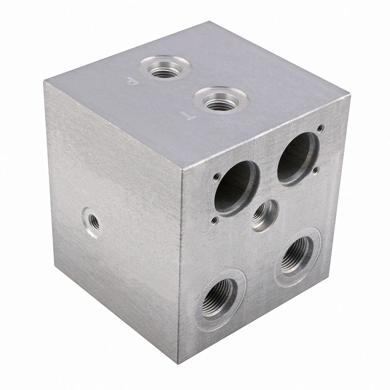 Aluminum Hydraulic Valve Manifold Block CNC Turning Milling For Industrial Machinery