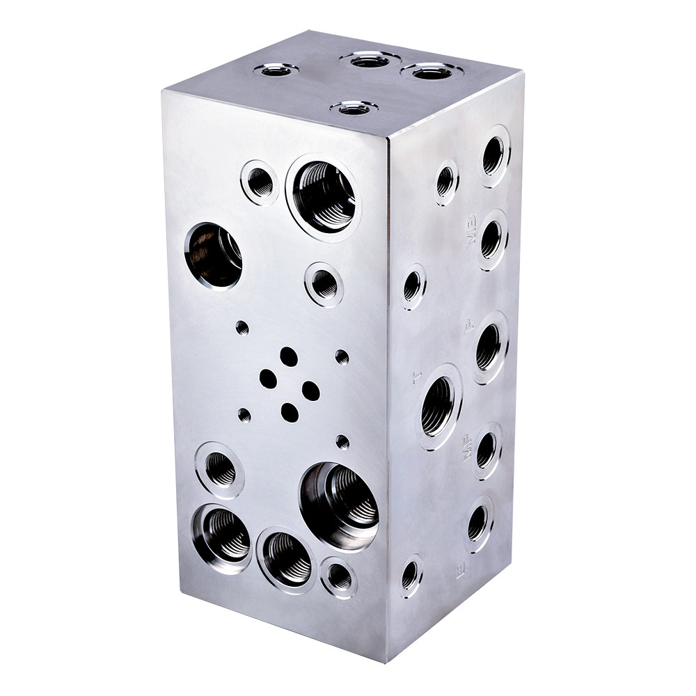 Hydraulic valve aluminum steel threaded cartridge valve hydraulic manifold block CNC processing customization service