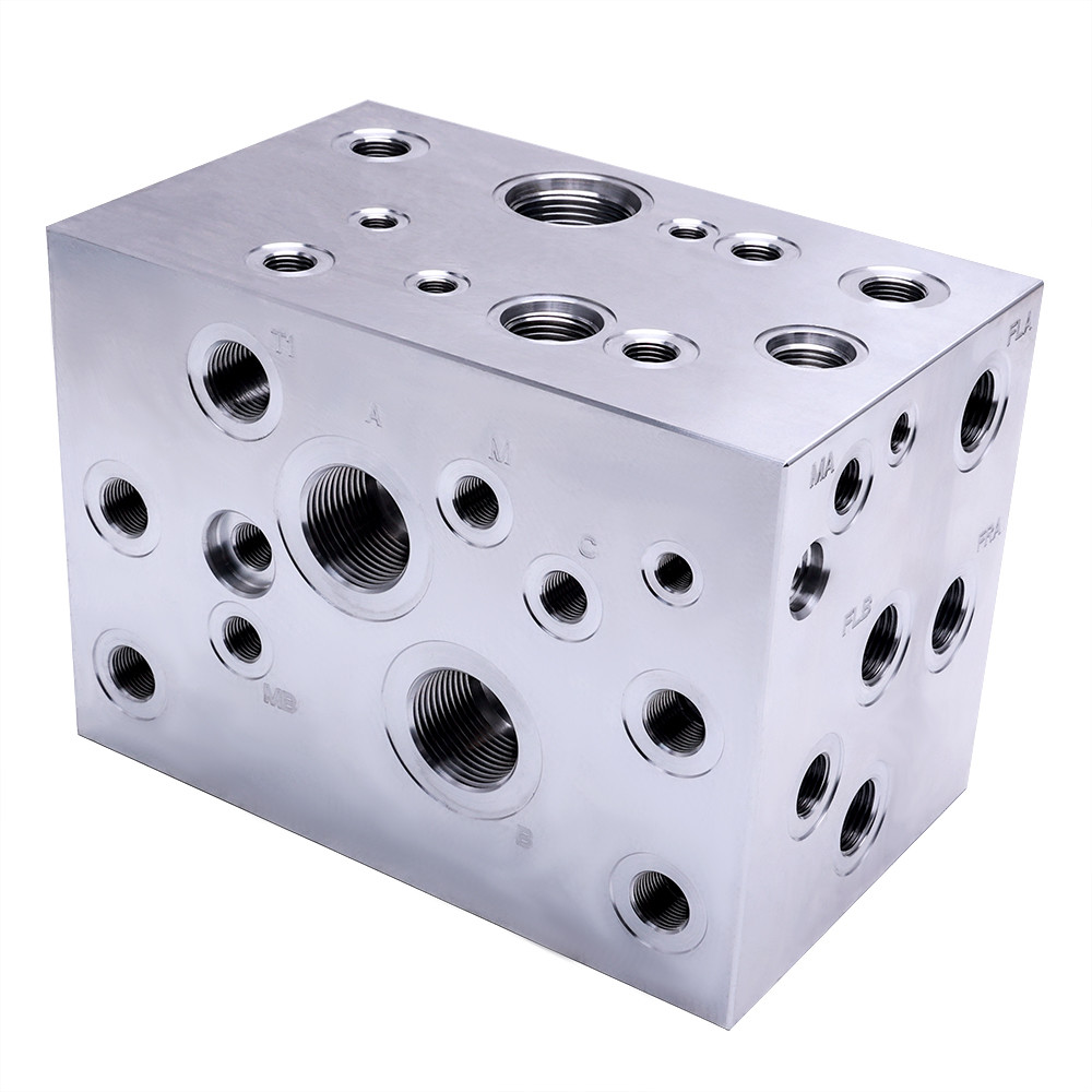 Hydraulic valve aluminum steel threaded cartridge valve hydraulic manifold block CNC processing customization service