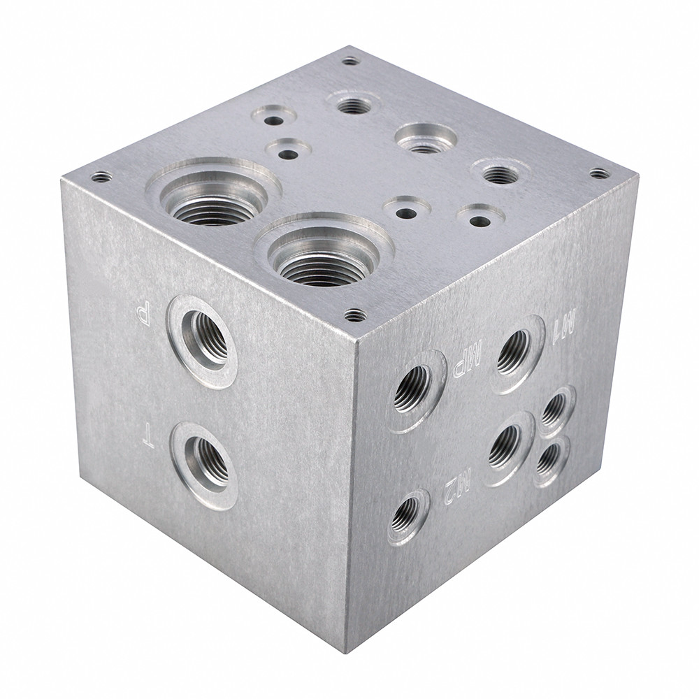 Aluminum Hydraulic Valve Manifold Block CNC Turning Milling For Industrial Machinery