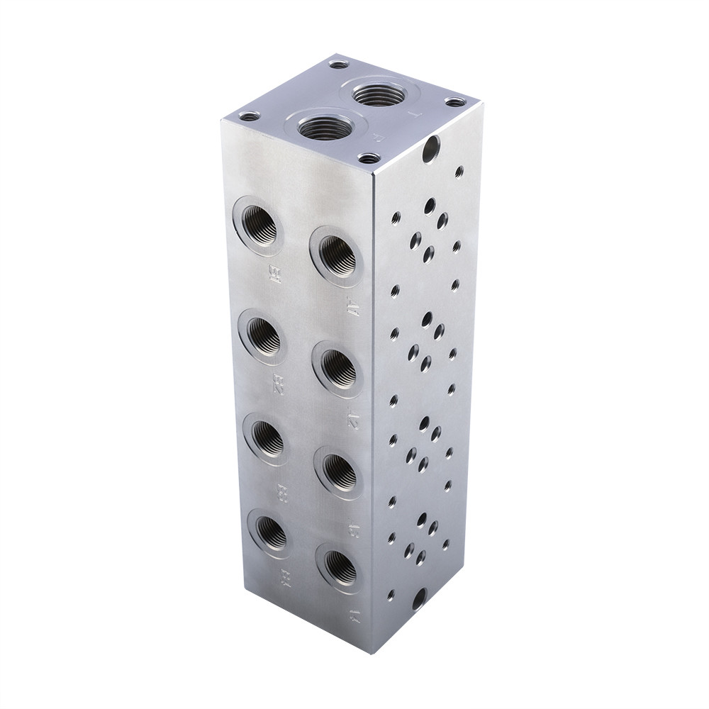 Aluminum Alloy Al6061 Hydraulic Cylinder Valve Block CNC Machining Manifold Block