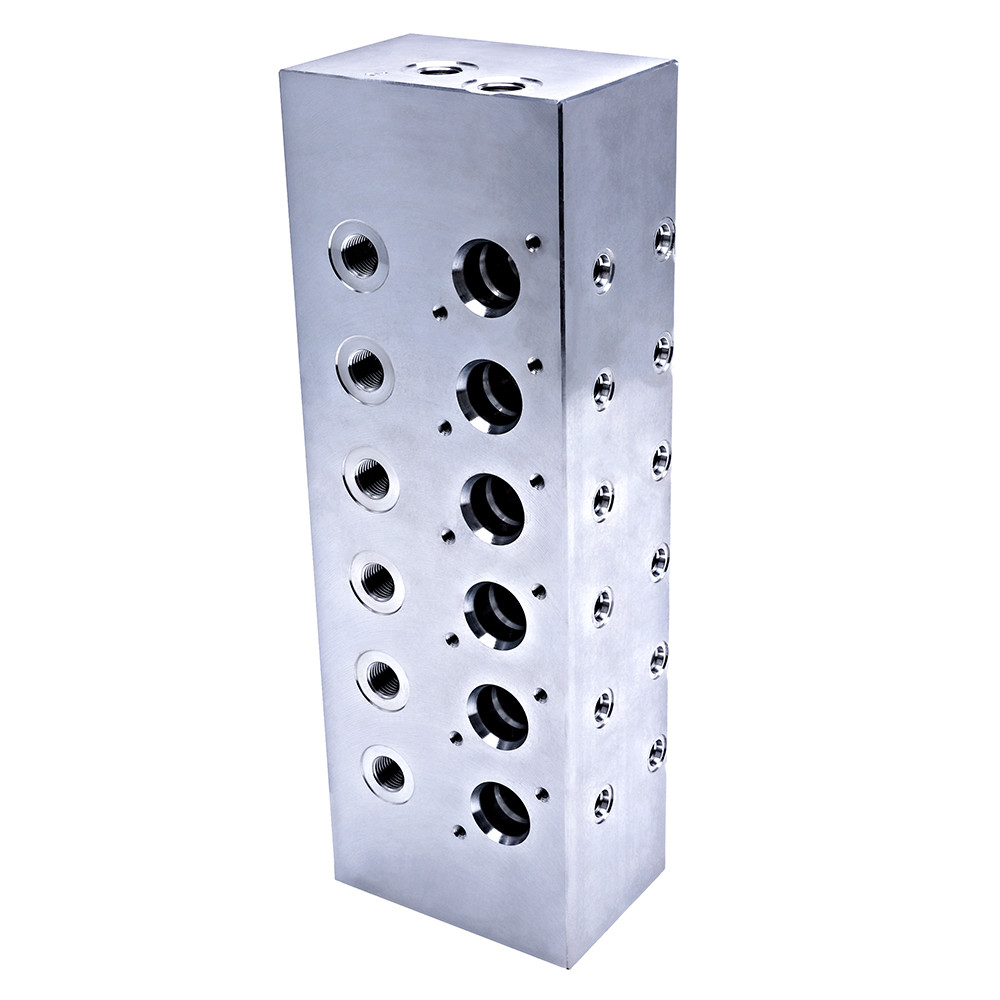 Aluminum Alloy Al6061 Hydraulic Cylinder Valve Block CNC Machining Manifold Block