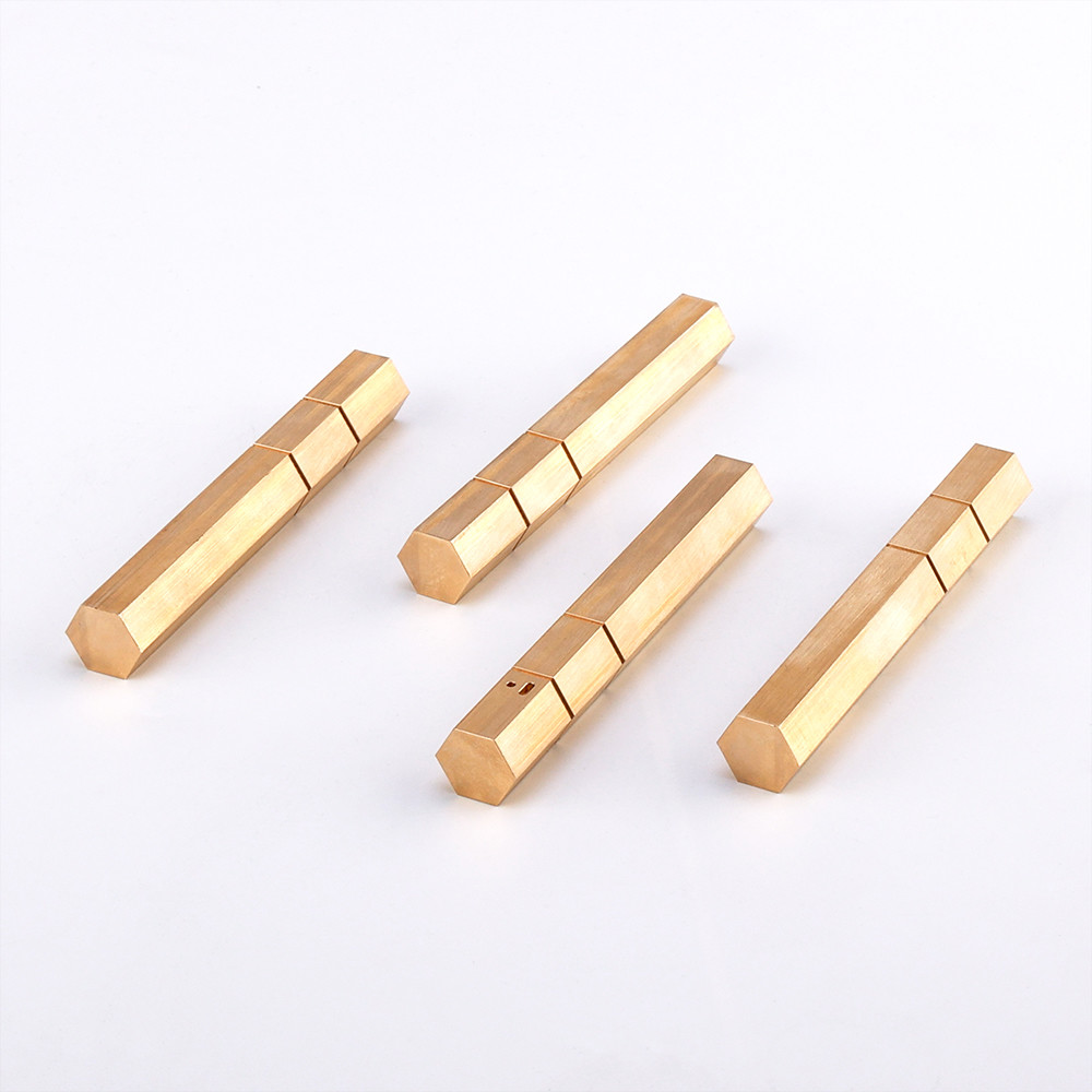 Aluminum 6063-T6 Custom Brass Turning Parts 950mm Hexagonal Aluminum Extrusion
