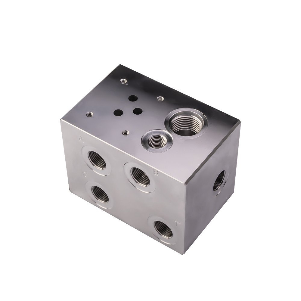 Aviation grade aluminum alloy hydraulic manifold Multi-channel integrated design Construction machinery high-pressure power system